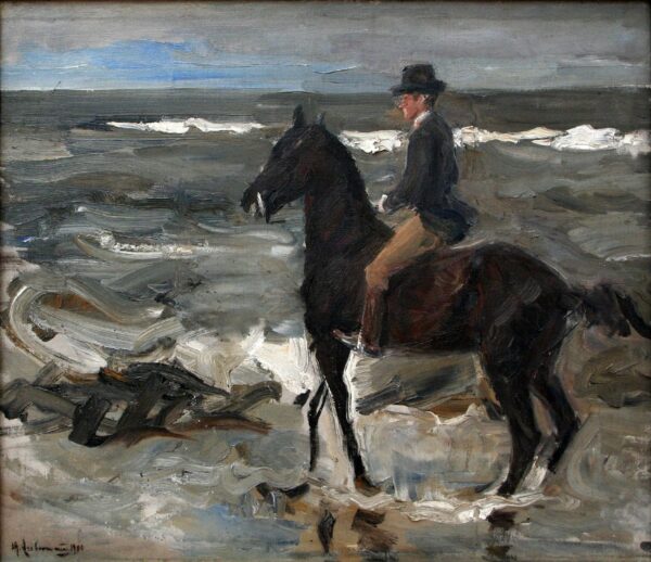 Caballero en la playa – Max Liebermann Max Liebermann Master Apollon