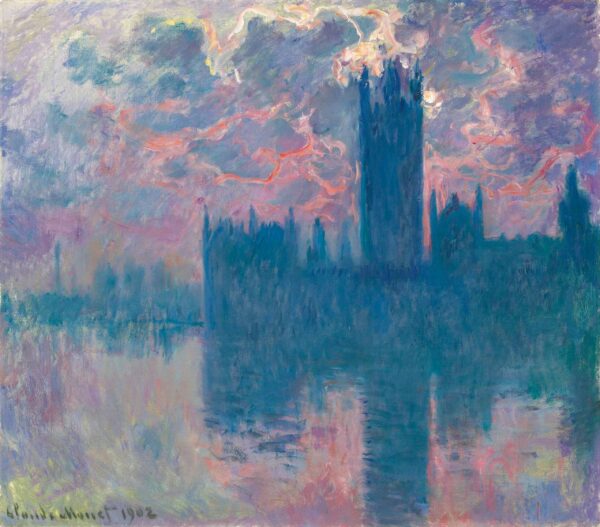 El Parlamento, sol poniente (W1603) – Claude Monet Claude Monet Master Apollon