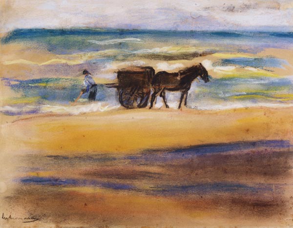 Buscador de conchas en la playa – Max Liebermann Max Liebermann Master Apollon