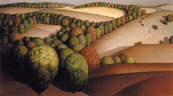 Madera cerca del atardecer – Grant Wood Grant Wood Master Apollon