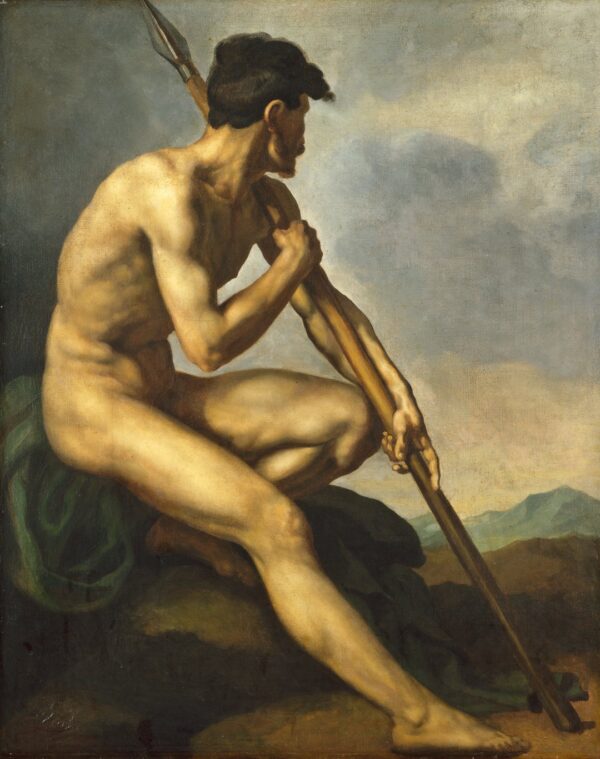 Guerrero desnudo con una lanza – Théodore Géricault Théodore Géricault Master Apollon