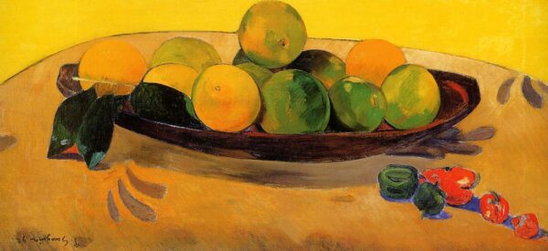 Frutas y pimientos exóticos en un plato – Paul Gauguin Paul Gauguin Master Apollon