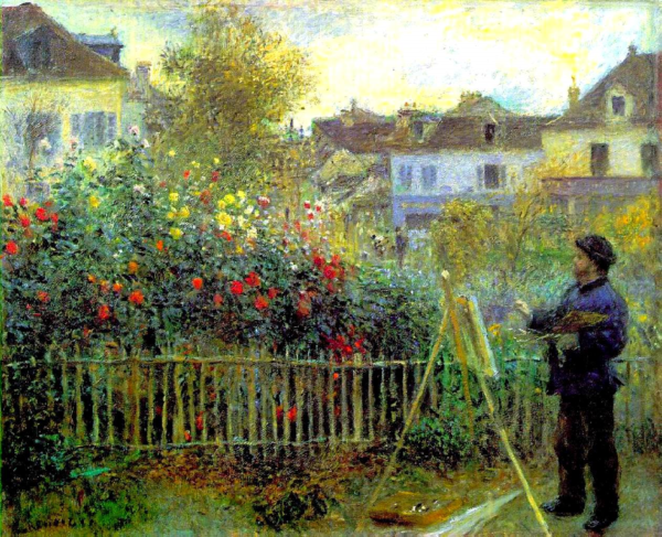 Claude Monet pintando en su jardín en Argenteuil – Pierre-Auguste Renoir Pierre-Auguste Renoir Master Apollon