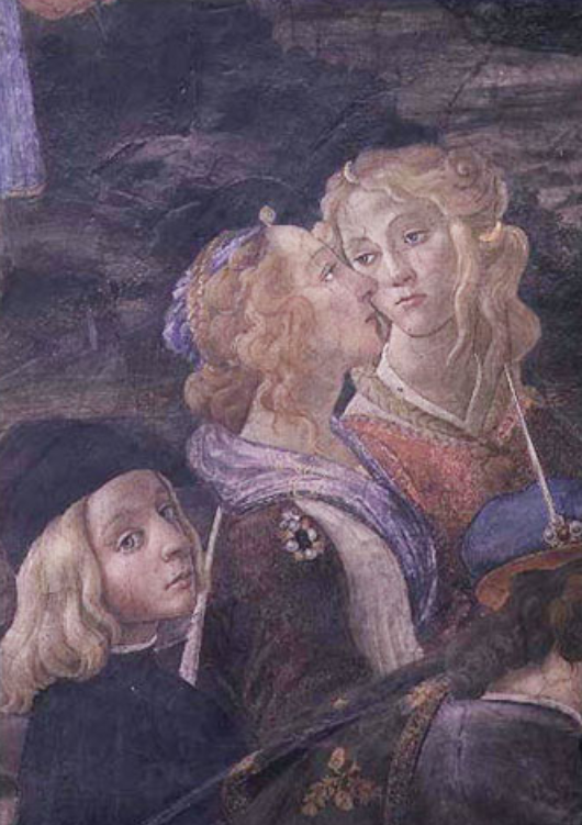 La purificación del leproso y la tentación de Cristo, en la capilla Sixtina: detalle de dos mujeres – Sandro Botticelli Sandro Botticelli Master Apollon