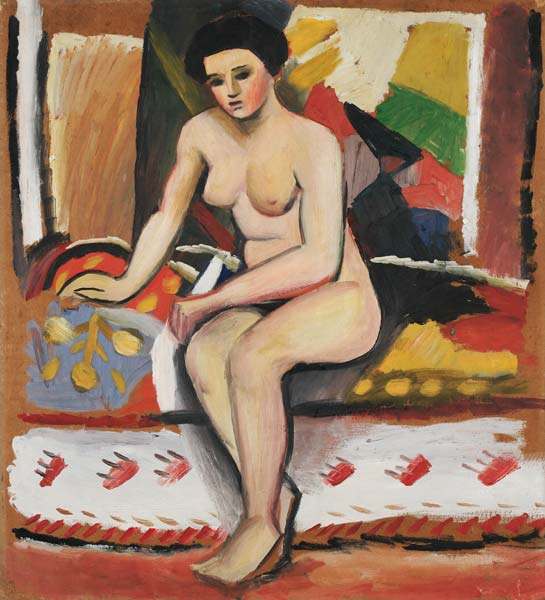 Mujer desnuda sentada – August Macke August Macke Master Apollon