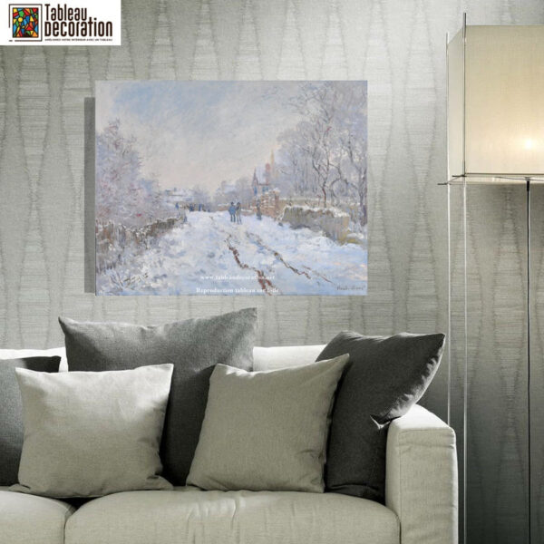 Calle bajo la nieve, Argenteuil – Cuadro de nieve de Monet Claude Monet Master Apollon 3