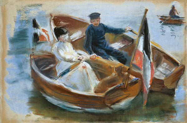 Dos barcos con banderas, Wannsee, 1910 – Max Liebermann Max Liebermann Master Apollon