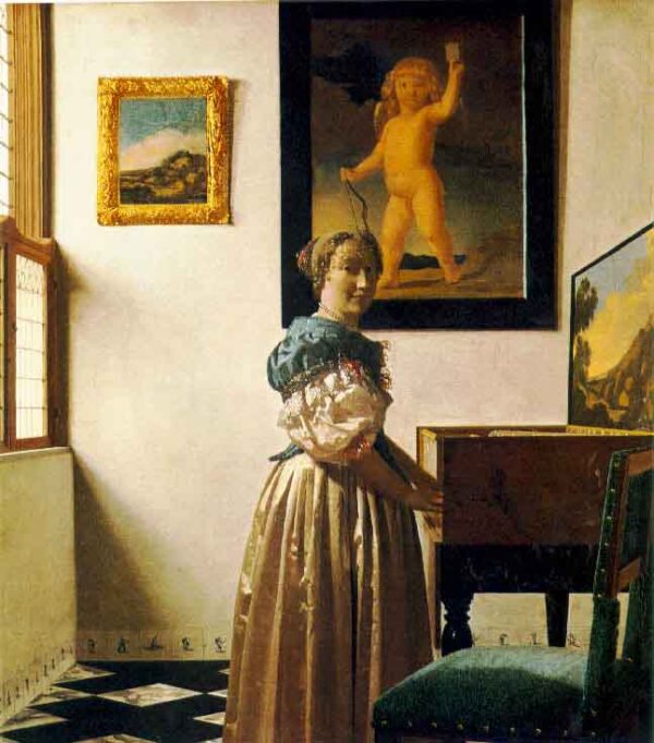 Una dama de pie en el virginal – Johannes Vermeer Johannes Vermeer Master Apollon