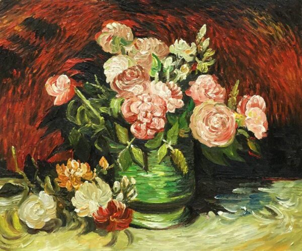 Pivoines y rosas – Van Gogh Vincent Van Gogh Master Apollon