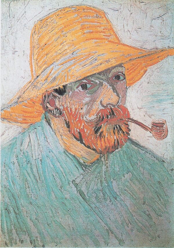 Autorretrato con un sombrero de paja y una pipa – Van Gogh Autorretratos de Vincent van Gogh Master Apollon