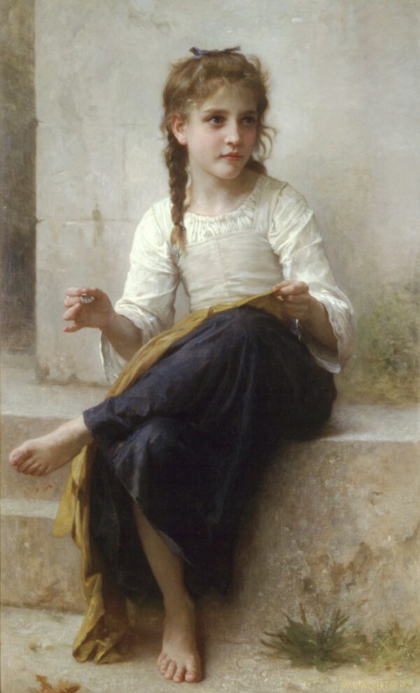 Joven niña que cose – William Bouguereau William Bouguereau Master Apollon