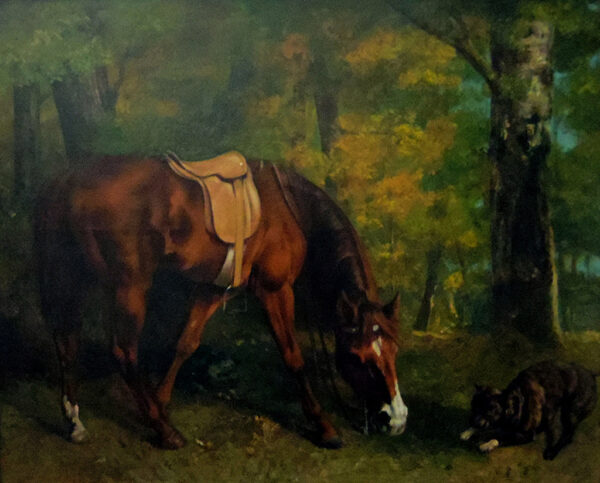 Caballo en el bosque – Gustave Courbet Gustave Courbet Master Apollon