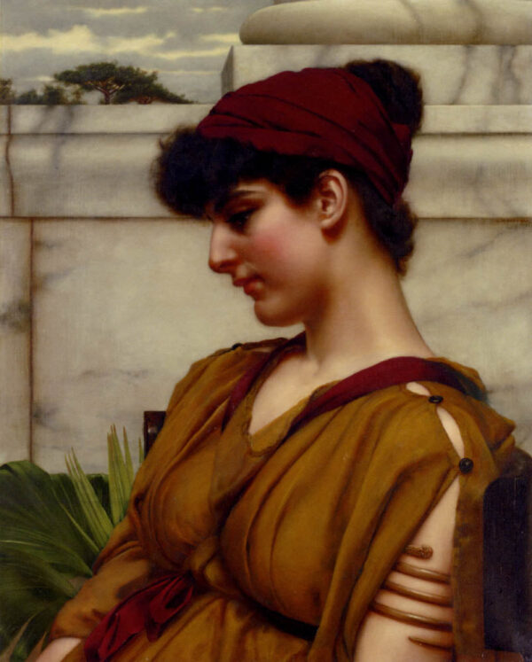 Una belleza clásica de perfil – John William Godward John William Godward Master Apollon