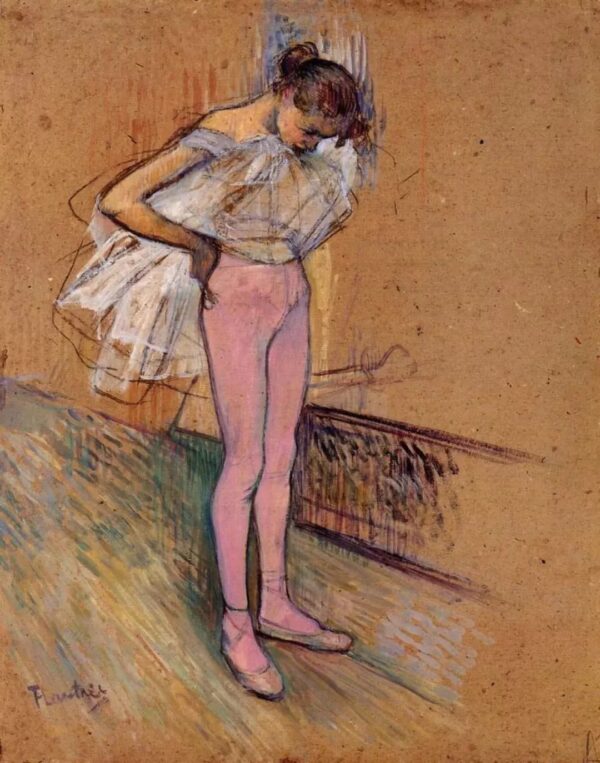 Una bailarina ajustando su malla – Toulouse Lautrec Henri de Toulouse-Lautrec Master Apollon