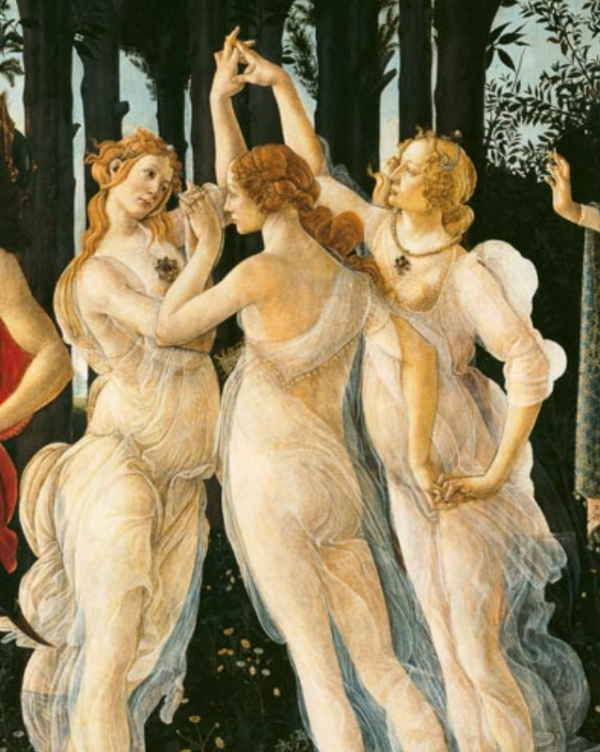 Las tres gracias. Detalle de: La primavera – Sandro Botticelli Sandro Botticelli Master Apollon