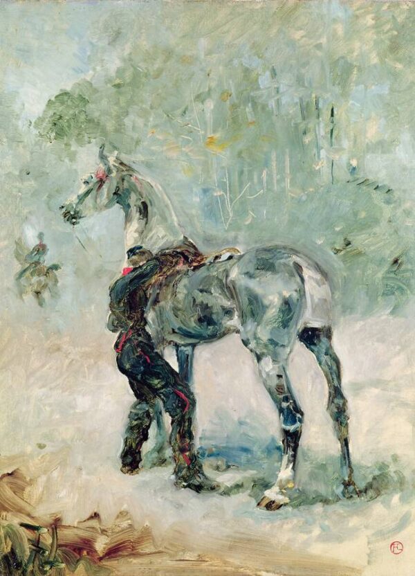 Artillero sellando su caballo – Toulouse Lautrec Henri de Toulouse-Lautrec Master Apollon