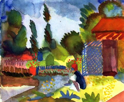 Paisaje de Túnez con un árabe sentado – August Macke August Macke Master Apollon