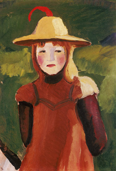 Hija de campesino con sombrero de paja – August Macke August Macke Master Apollon