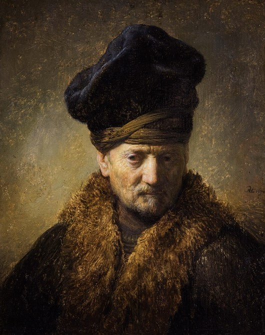 Retrato de un anciano con un sombrero de piel – Rembrandt van Rijn Rembrandt van Rijn Master Apollon