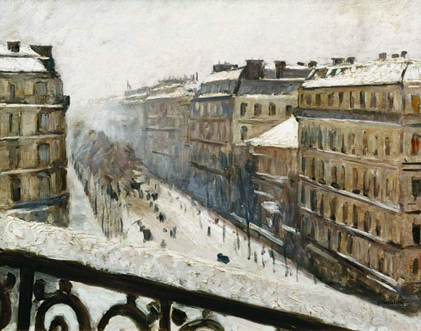 Boulevard Haussmann bajo la nieve – Caillebotte Gustave Caillebotte Master Apollon