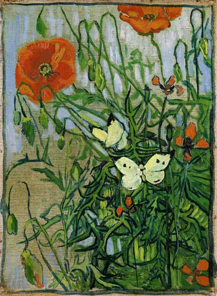 Mariposas y amapolas – Van Gogh Vincent Van Gogh Master Apollon