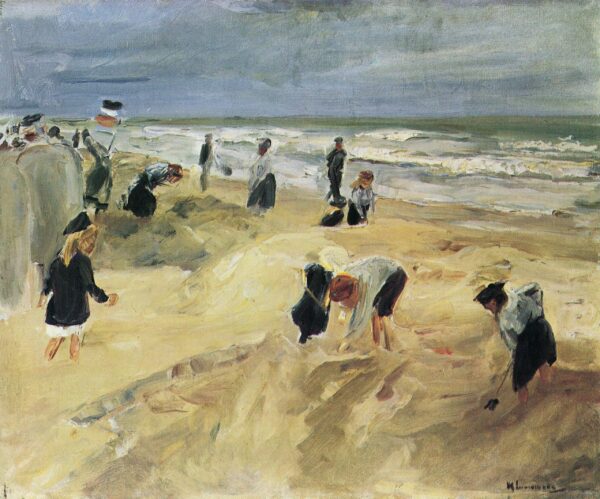 Escena de playa en Noordwijk – Max Liebermann Max Liebermann Master Apollon