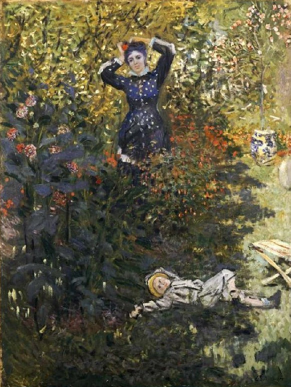 Camille y Jean Monet en el jardín de Argenteuil – Claude Monet Claude Monet Master Apollon