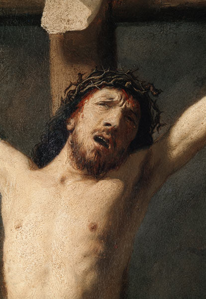 Cristo en la cruz, detalle de la cabeza – Rembrandt van Rijn Rembrandt van Rijn Master Apollon