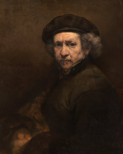 Autorretrato con boina y cuello recto – Rembrandt van Rijn Rembrandt van Rijn Master Apollon