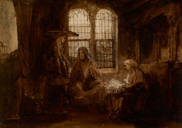 El Cristo conversando con Marta y María – Rembrandt van Rijn Rembrandt van Rijn Master Apollon