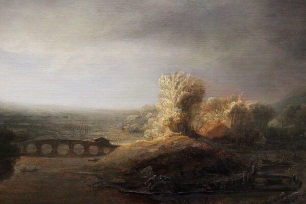 Paisaje con puente de arco – Rembrandt van Rijn Rembrandt van Rijn Master Apollon