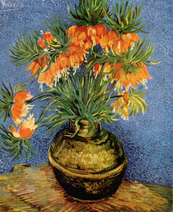 Fritillarias, corona imperial en un jarrón de cobre – Van Gogh Vincent Van Gogh Master Apollon