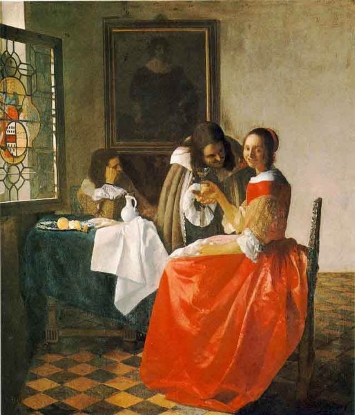 La joven con el vaso de vino – Johannes Vermeer Cuadros populares Master Apollon