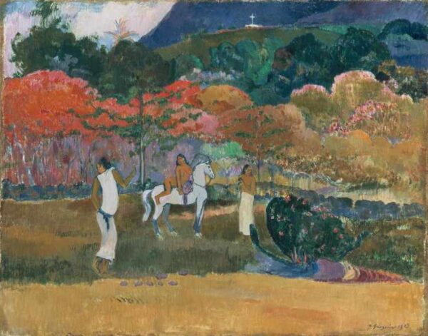 Las mujeres y un caballo blanco – Paul Gauguin Paul Gauguin Master Apollon