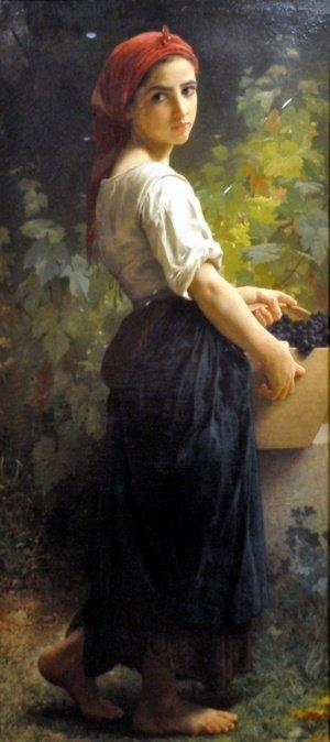 Niña con uvas de William Bouguereau William Bouguereau Master Apollon