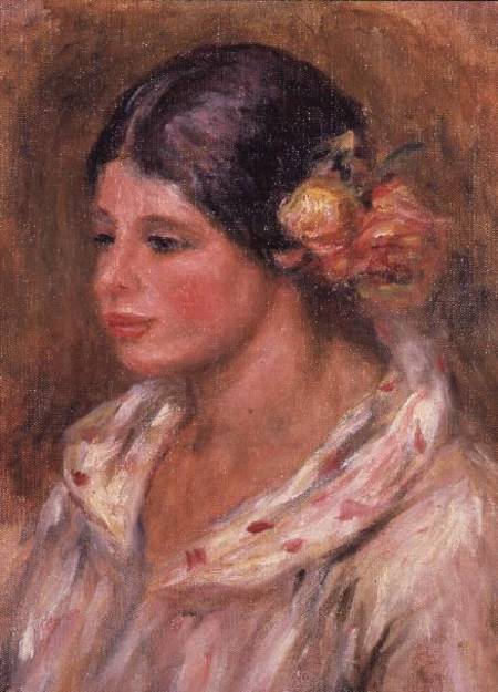 Chica con rosas en el cabello – Pierre-Auguste Renoir Pierre-Auguste Renoir Master Apollon