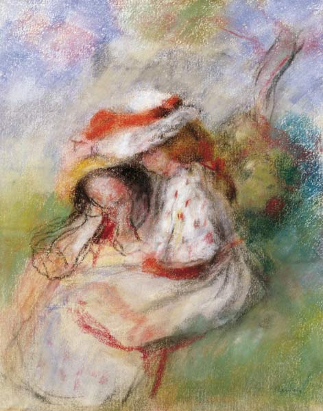 Dos jóvenes chicas en un jardín – Pierre-Auguste Renoir Pierre-Auguste Renoir Master Apollon