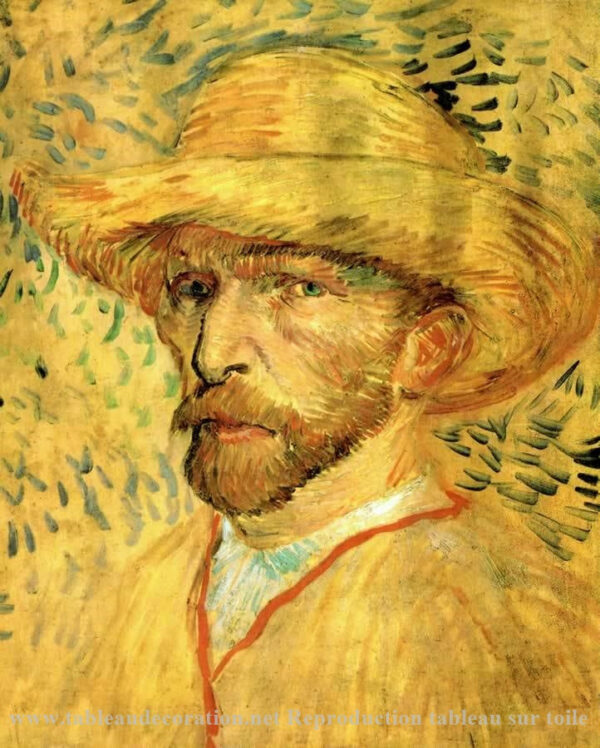 Autorretrato con sombrero de paja – Van Gogh Autorretratos de Vincent van Gogh Master Apollon