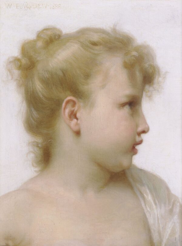 Cabeza de una niña pequeña – William Bouguereau William Bouguereau Master Apollon