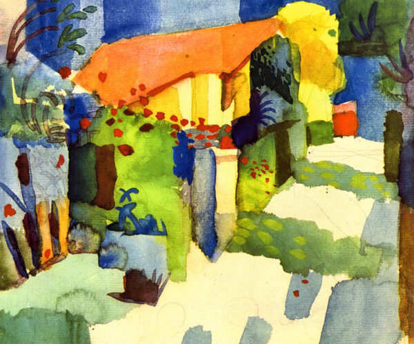 Casa en el jardín (detalle) – August Macke August Macke Master Apollon