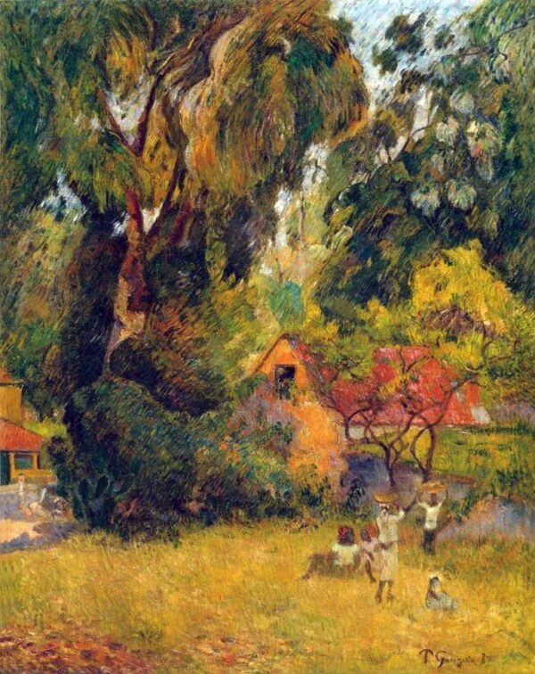 Cabañas bajo los árboles – Paul Gauguin Paul Gauguin Master Apollon