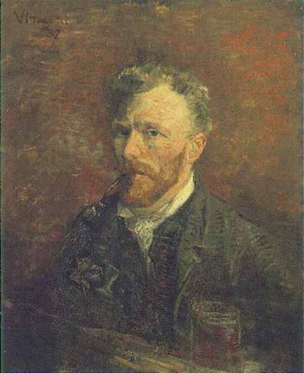 Autorretrato con pipa y vaso – Van Gogh Autorretratos de Vincent van Gogh Master Apollon