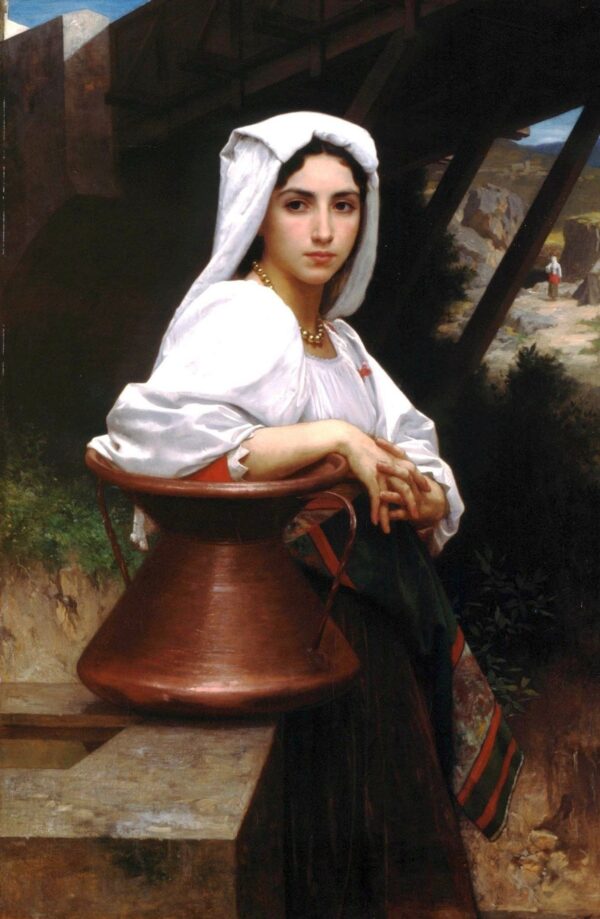 Chica italiana dibujando agua – William Bouguereau William Bouguereau Master Apollon