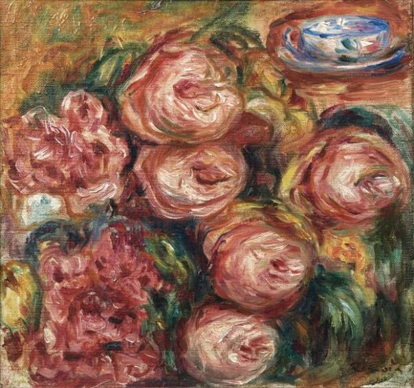 Composición con rosas y una taza de té – Pierre-Auguste Renoir Pierre-Auguste Renoir Master Apollon