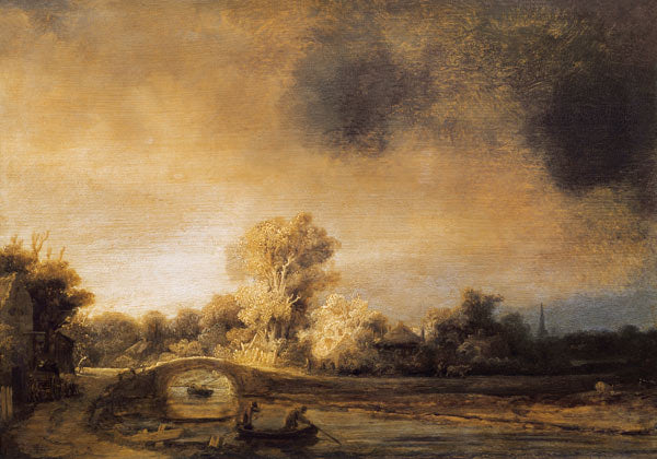 Rembrandt, Paisaje con puente de piedra – Rembrandt van Rijn Rembrandt van Rijn Master Apollon