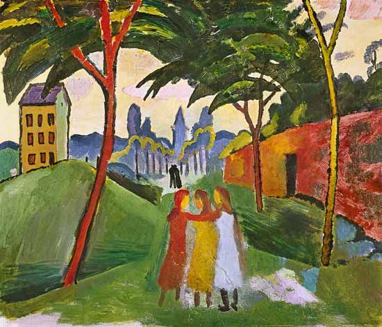 Paisaje con tres chicas – August Macke August Macke Master Apollon