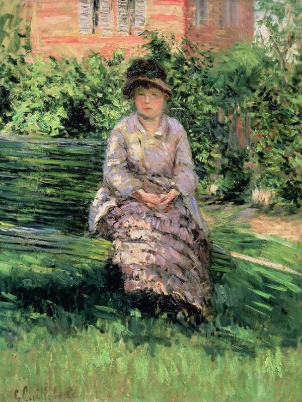 Madame Renoir (1860-1915) en el jardín del Petit-Gennevilliers – Caillebotte Gustave Caillebotte Master Apollon