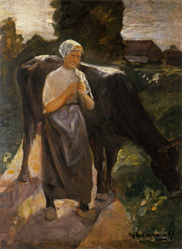 Chica con la vaca / Vaquera neerlandesa – Max Liebermann Max Liebermann Master Apollon