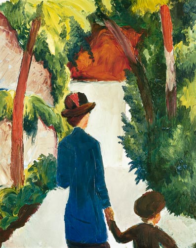 Madre e hijo en el parque – August Macke August Macke Master Apollon