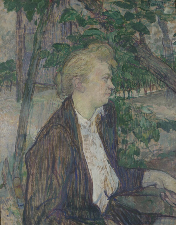 Mujer sentada en un jardín – Toulouse Lautrec Henri de Toulouse-Lautrec Master Apollon